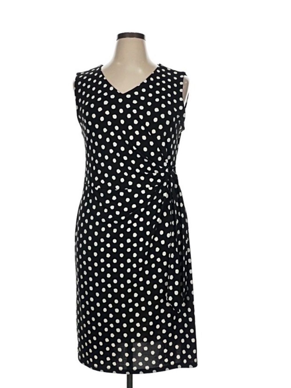 Talbots Polk a dot sleeveless dress